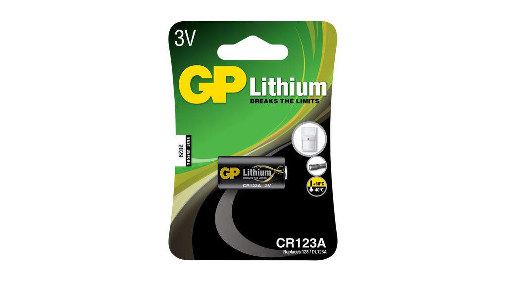 GP CR 123A-U1 / 123A | GP Batteries Primärbatteri, 3V, CR123A / 2/3A ...